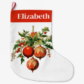 Retro Koele Kerstboom Decoraties Grote Kerstsok (Voorkant)