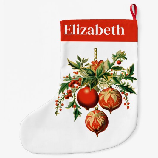 Retro Koele Kerstboom Decoraties Grote Kerstsok (Achterkant)