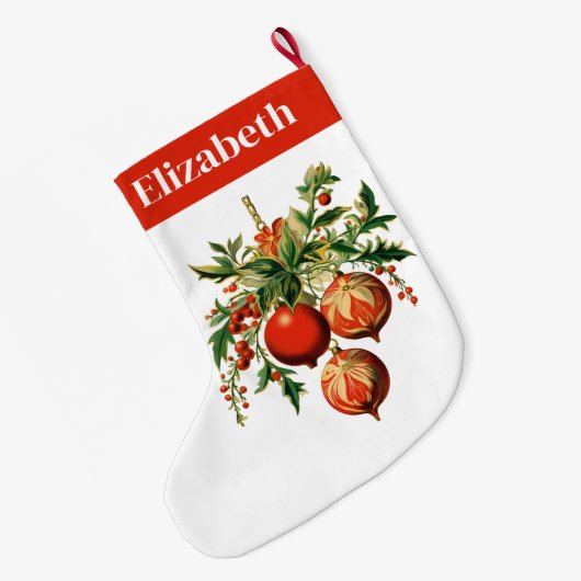 Retro Koele Kerstboom Decoraties Grote Kerstsok (Achterkant (Hangend))