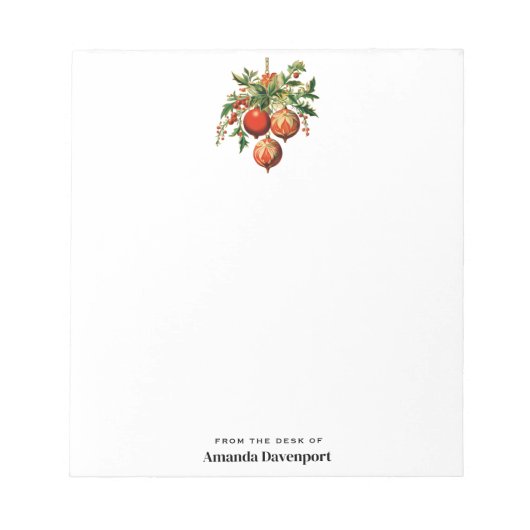 Retro Koele Kerstboom Decoraties Notitieblok (Voorkant)
