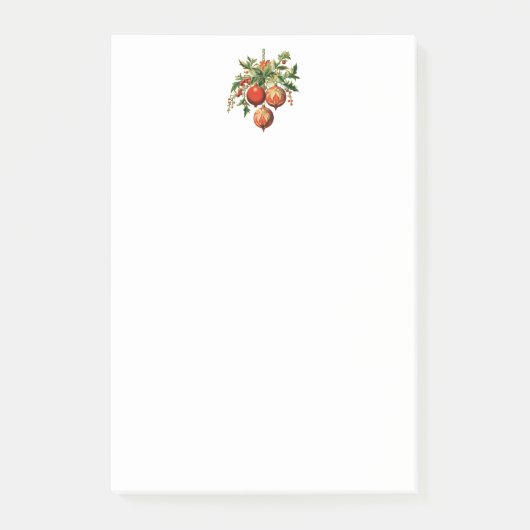 Retro Koele Kerstboom Decoraties Post-it® Notes (Voorkant)