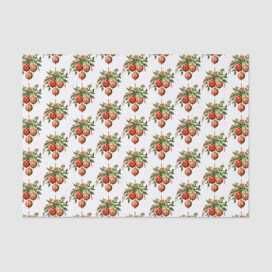 Retro Koele Kerstboom Decoraties Tissuepapier (Voorkant)