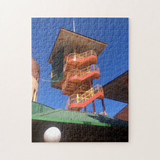 retro koele toren legpuzzel (Verticaal)