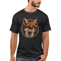 Retro koele vos draagt zonnebril vintage dieren in