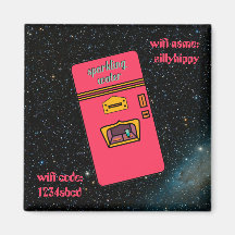 Retro-koelkast van de jaren '60 in de ruimte