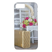 retro - koffer en bloemmandje Case-Mate iPhone case (Achterkant)