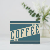 retro koffie briefkaart (Staand voorkant)