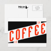 retro koffie briefkaart (Voorkant / Achterkant)