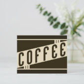 retro koffie briefkaart (Staand voorkant)