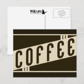 retro koffie briefkaart (Voorkant / Achterkant)