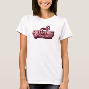 Retro KOFFIE EERST DAN PRATEN Designer Grafisch T-shirt