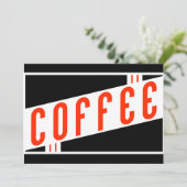 retro koffie kaart (Staand voorkant)