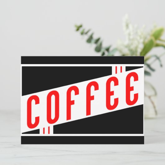 retro koffie kaart (Staand voorkant)
