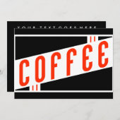retro koffie kaart (Voorkant / Achterkant)