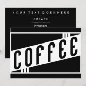 retro koffie kaart (Voorkant / Achterkant)