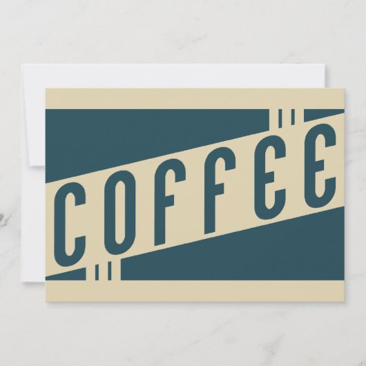 retro koffie kaart (Voorkant)