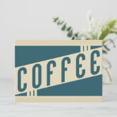 retro koffie kaart (Staand voorkant)