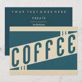 retro koffie kaart (Voorkant / Achterkant)