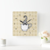 Retro koffie keuken wandklok (Huis)