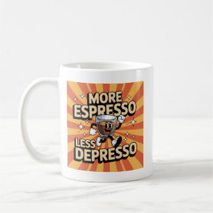 Retro Koffie Liefhebber Design met Cafeïne Vibes Koffiemok