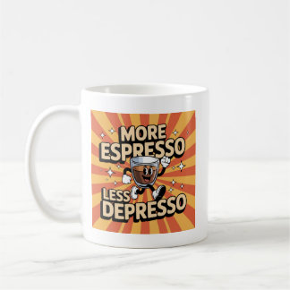 Retro Koffie Liefhebber Design met Cafeïne Vibes Koffiemok