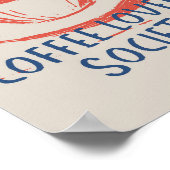 Retro Koffie Liefhebbers Keuken Cafe Quote Club Ar Poster (Hoek)