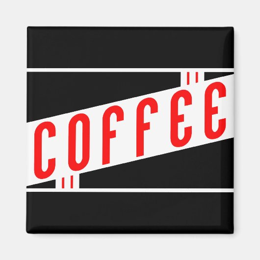 retro koffie magneet (Voorkant)