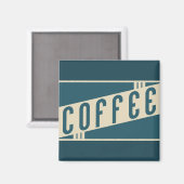retro koffie magneet (Voorkant / Achterkant)