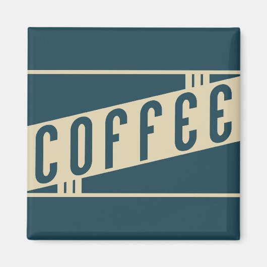 retro koffie magneet (Voorkant)