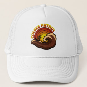Retro koffie patrouille trucker pet