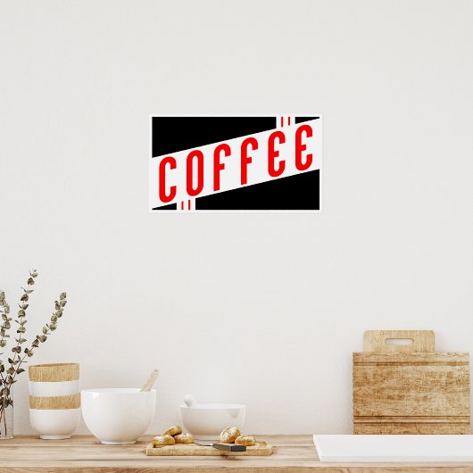 retro koffie poster (Keuken)