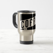 retro koffie reisbeker (Voorkant links)