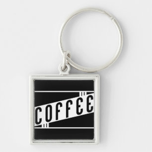 retro koffie sleutelhanger