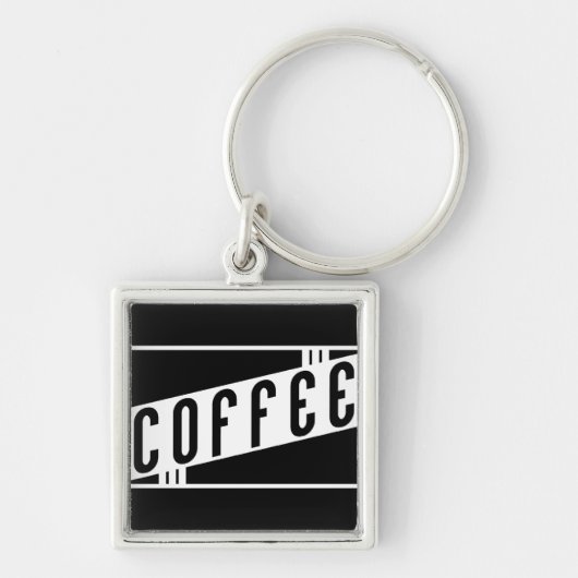 retro koffie sleutelhanger (Voorkant)