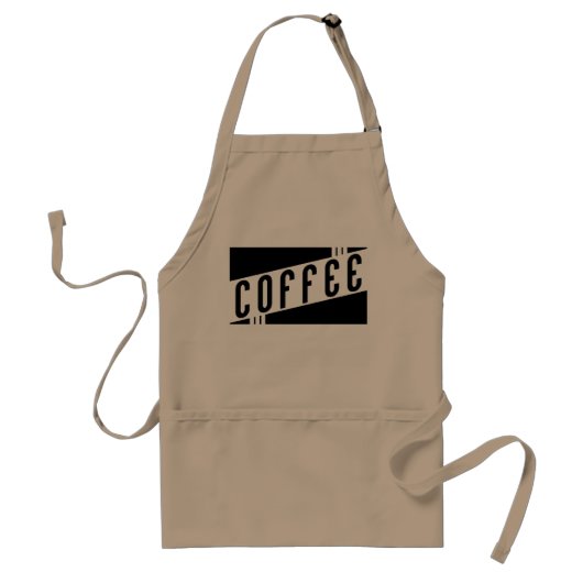 retro koffie standaard schort (Voorkant)