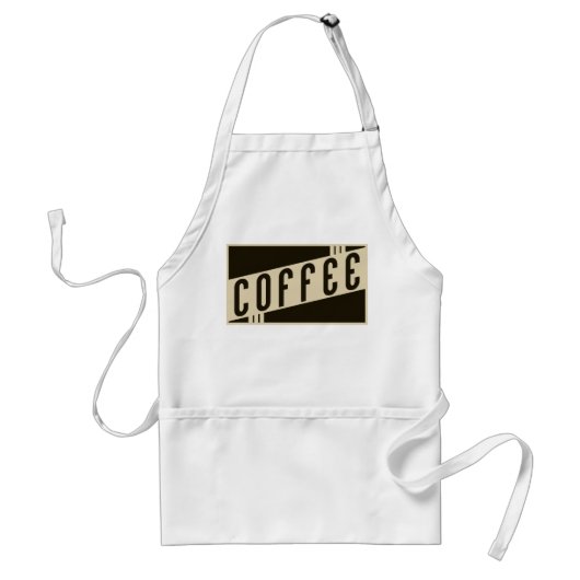 retro koffie standaard schort (Voorkant)