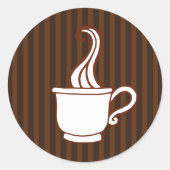 Retro koffie Stickers (Voorkant)