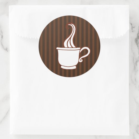 Retro koffie Stickers (Tas)