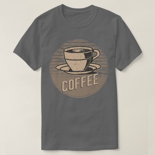 Retro  koffie t-shirt (Design voorkant)