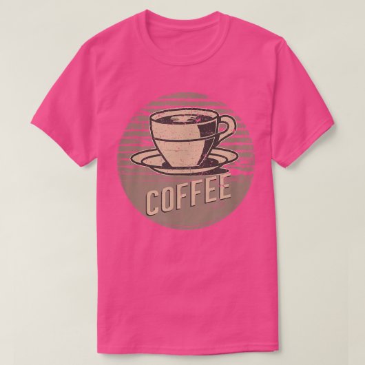 Retro koffie t-shirt (Design voorkant)