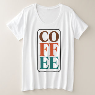 Retro koffie typografie T-shirt voor koffieliefheb