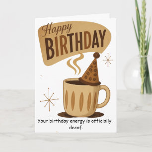 Retro Koffie Verjaardag Brouwen Goede Tijden Kaart