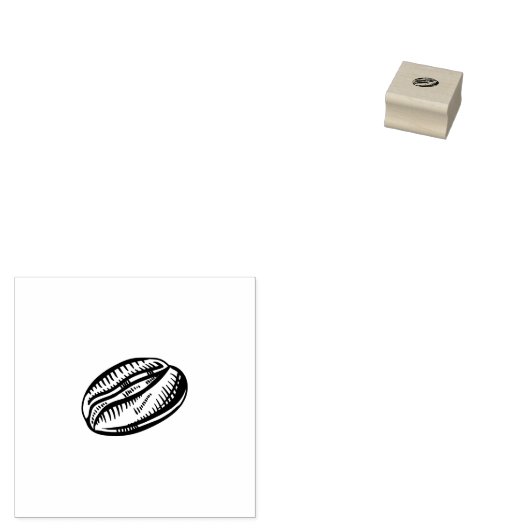 Retro  koffiebonen Loyalty Stempel (Gestempeld)