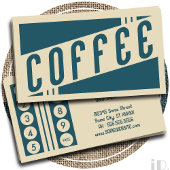 retro koffiebonenkaart klantenkaartje