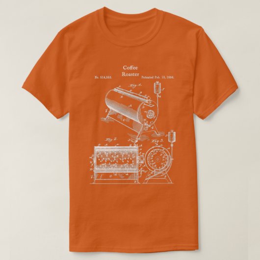 Retro koffiebroodrooster - Donkere roosterroosters T-shirt (Design voorkant)