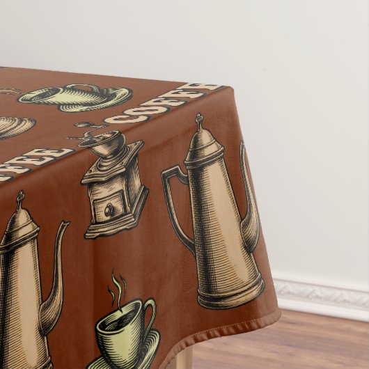 Retro koffiecafépatroon tafelkleed (Voorbeeld)