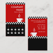 retro koffiecheckcard klantenkaartje (Voorkant / Achterkant)