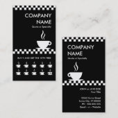 retro koffiecheckcard klantenkaartje (Voorkant / Achterkant)
