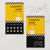 retro koffiecheckcard klantenkaartje (Voorkant / Achterkant)