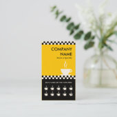 retro koffiecheckcard klantenkaartje (Staand voorkant)